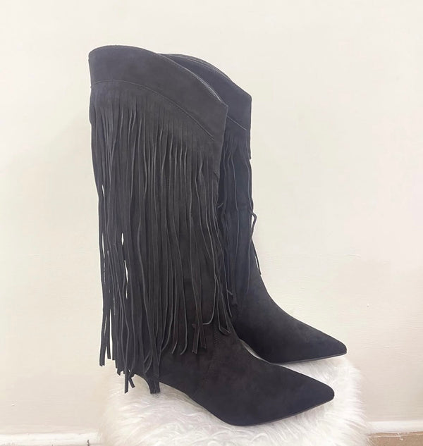 Stivali Frange tacco