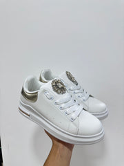 Sneakers white e Gold