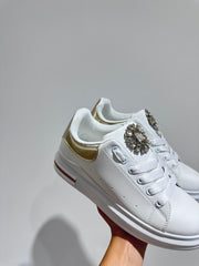 Sneakers white e Gold