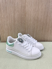 Sneakers white e green