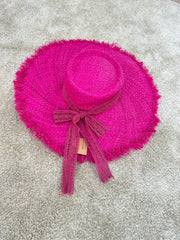 Cappello Paglia Fucsia