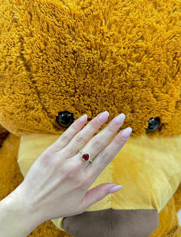 Anello Heart Red